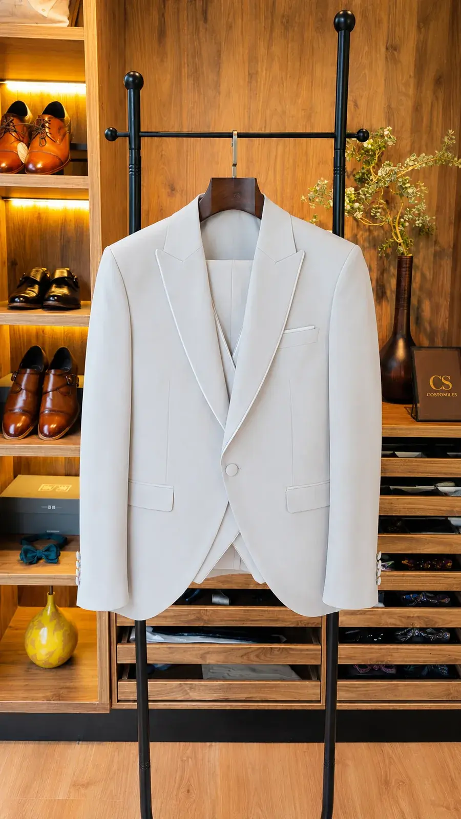 Traje de novio beige — Castor Suits Medellín