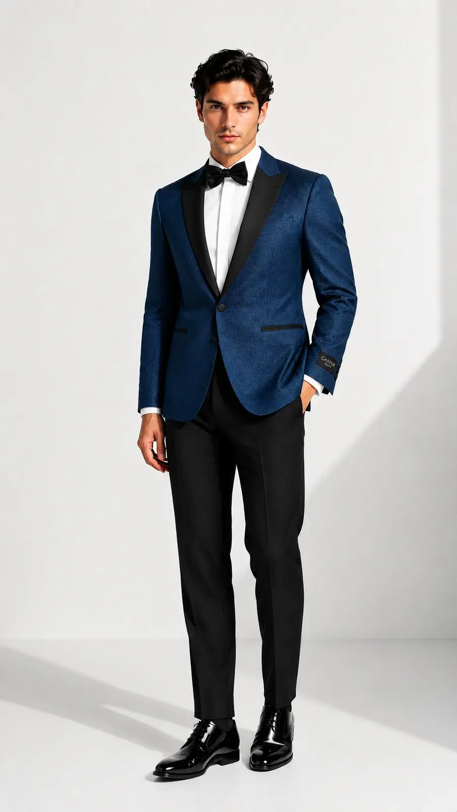 Esmoquin Texturizado Verde Azul — traje de novio verde para boda de noche, Castor Suits Medellín