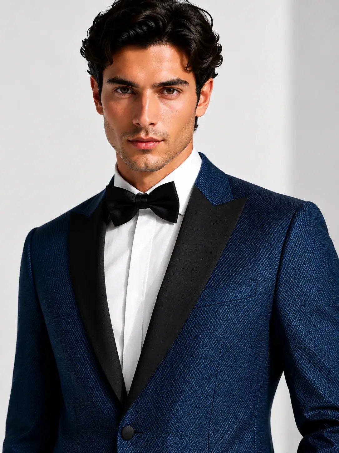 Esmoquin Texturizado Verde Azul — traje de novio verde para boda de noche, Castor Suits Medellín (vista 2)
