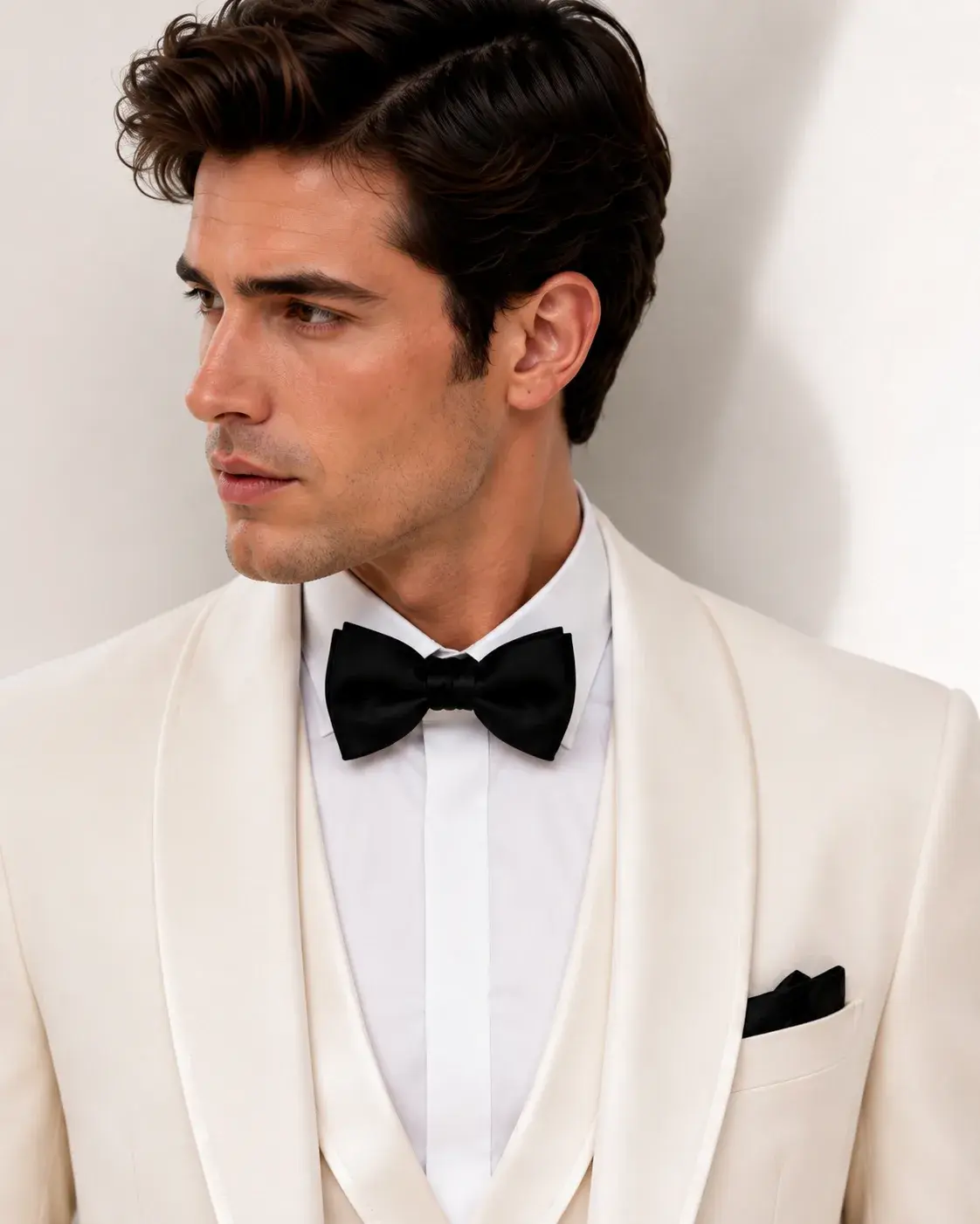 Esmoquin Tropical Levita — traje de novio blanco para boda de noche, Castor Suits Medellín (vista 2)